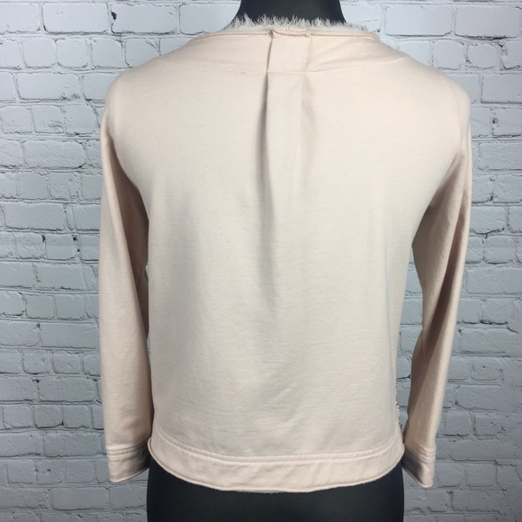 Anthropologie Postmark Sequin Beaded Pink Cardigan - Picture 5 of 7